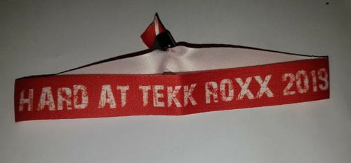 Stoffbändchen "Hard at Tekk - ROXX 2019"